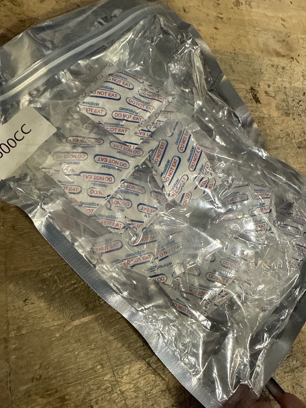Photo 1 of 500cc Oxygen Absorbers for Food Storage - 100 Count (10x Packs of 10) - for Long Term Food Storage & Survival, Mylar Bags, Canning, Harvest Right Freeze Dryer, Dehydrated, and Preserved Foods