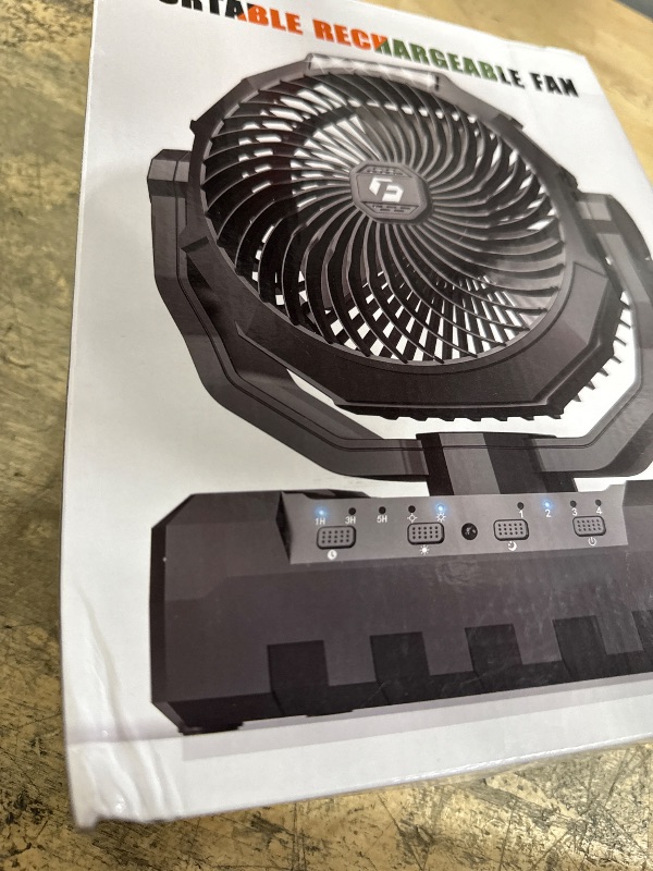 Photo 1 of 24000mAh Detachable Battery Camping Fan - 3-in-1 Portable Camping Fans with LED & Remote - 4 Speeds Battery Operated Outdoor Fan for Tent,Office,Jobsite,Workshop,Travel