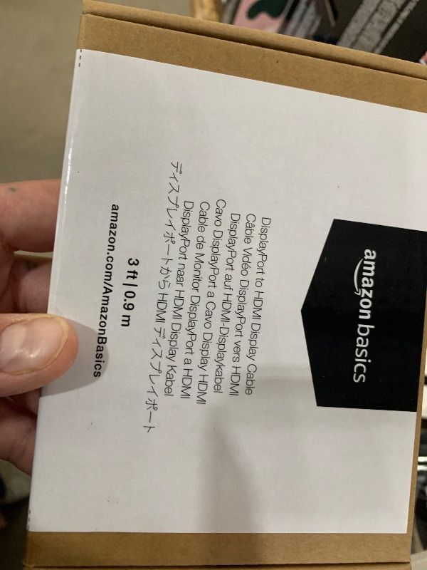 Photo 1 of Amazon Basics DisplayPort (Source) to HDMI (Display) Cable, Uni-Directional, 3 Foot, Black