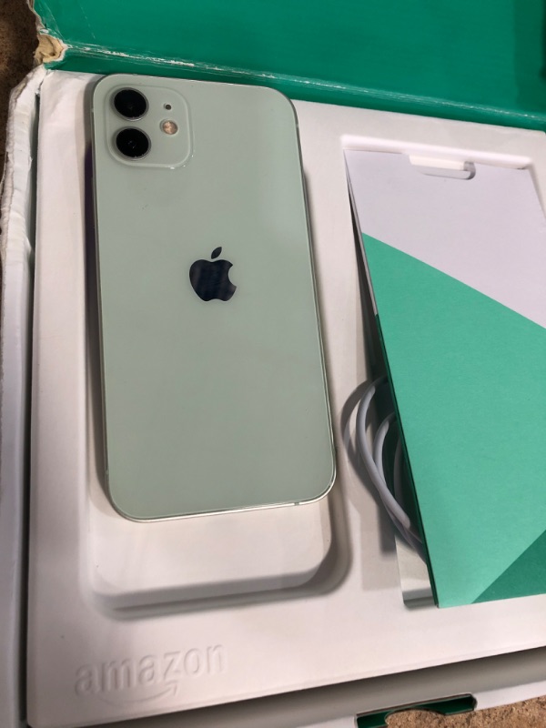Photo 1 of **CHARGER INCLUDED 
Apple iPhone 12, 128GB, Green - Unlocked (Renewed Premium)