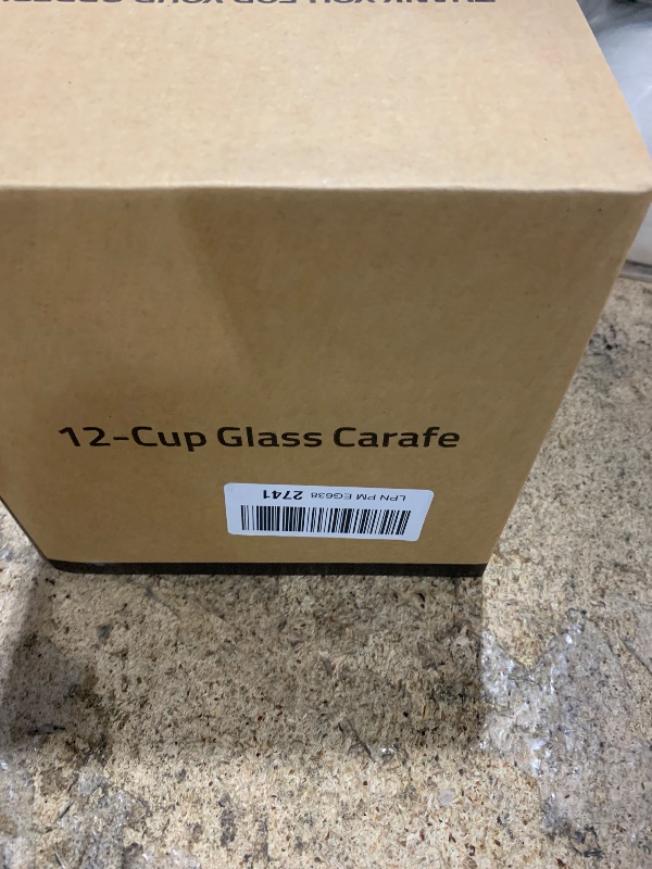 Photo 1 of 12-Cup Replacement Glass Carafe Pot Compatible with Hamilton Coffee Maker Models 46310, 49976, 49966, 49350, 49957, 49954, 49933, 49980A, 49980Z, 49983, 49618, 46300, 49950