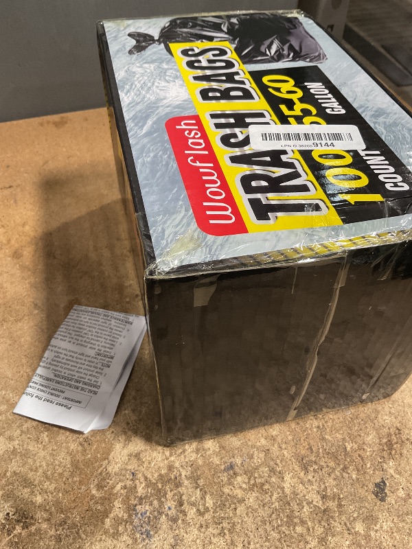 Photo 1 of 100 Count 55-60 Gallon Trash Bags, Sturdy & Tear-Resistant Commercial Can Liners 55 Gallon, Large Garbage Bags, Large Black Trash Bags for Commercial, Lawn and Leaf Bags