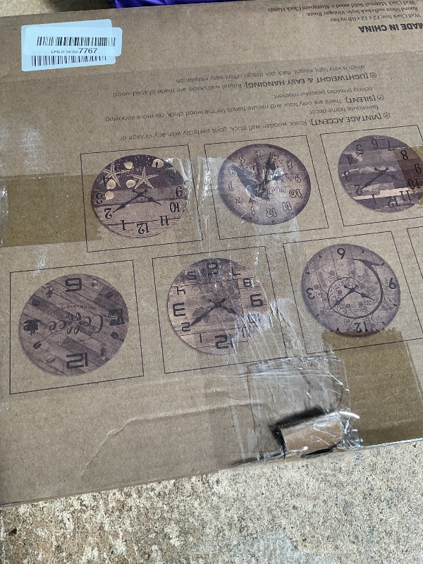 Photo 1 of 12 Inch Whale Wood Wall Clock Rustic Nautical Decor with Silent Non-Ticking Quartz Movement,Easy to Read for Living Room,Kitchen & Coastal Home Gift for Beach Lovers