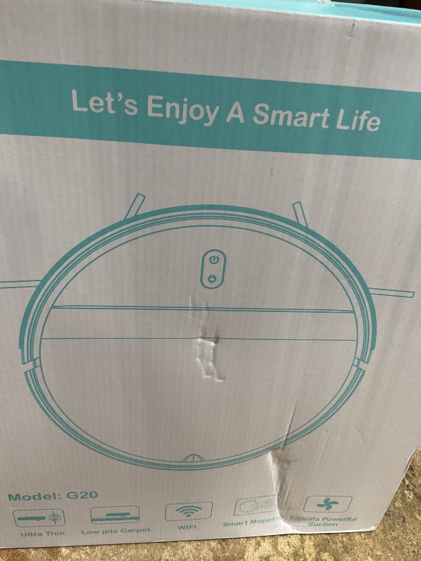 Photo 1 of **PARTS ONLY**Kilgone Robot Vacuum and Mop Combo for Pet Hair & Large Homes – Smart App/Voice, 2300Pa Sucktion, 120Min Clean, Ultra-Thin 2.87" Design