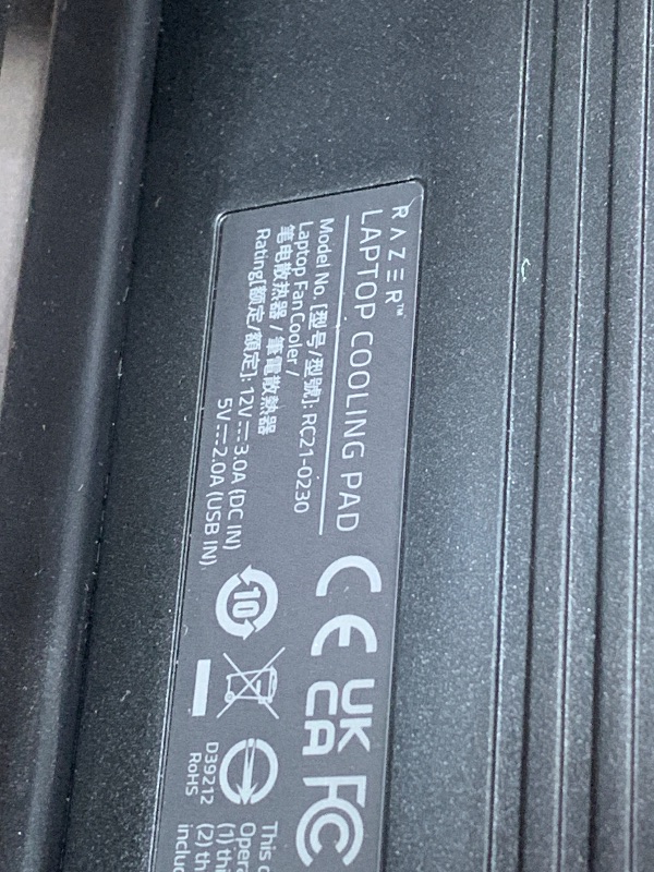 Photo 1 of *** SEE NOTES ***Razer Laptop Cooling Pad: Adaptive Smart - Intelligent Fan Control - Airtight Pressure Chamber - Fits Most Laptops & Macbooks 14” to 18" - Preset & Custom Fan Curves - 3 Port USB Type A - Chroma RGB