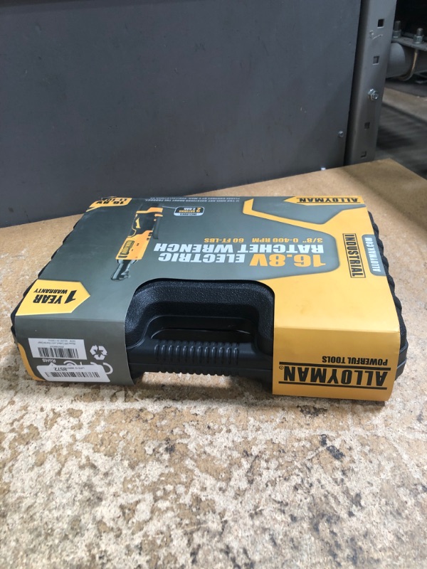 Photo 1 of ************BATTERY DOES NOT CHARGE***********
Alloyman 16.8V Cordless Electric Wrench Kit, 400 RPM 3/8 Inch Power Ratchet Wrench with Variable Speed Trigger 2-Pack 2.0Ah Li-Ion Batteries, 7 Sockets, 1/4in Adapter & 1-Hour Fast Charger