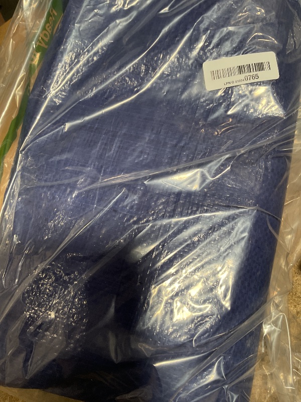 Photo 1 of 12x16 Tarp, Waterproof Plastic Poly 5.5 Mil Thick Tarpaulin with Metal Grommets Every 18 Inches - Emergency Rain Shelter, Outdoor Cover and Camping Use - (Reversible, Blue and Silver) (12x 16 Feet)