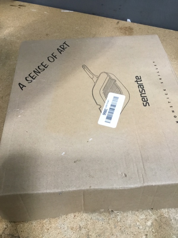 Photo 1 of **INCOMPLETE/MISSING PIECES** SENSARTE Nonstick Grill Pan for Stove Tops, Versatile Griddle with Pour Spouts, Square Big Cooking Surface, Durable Skillet Indoor & Outdoor Grilling. PFOA Free, 9.5 Inch