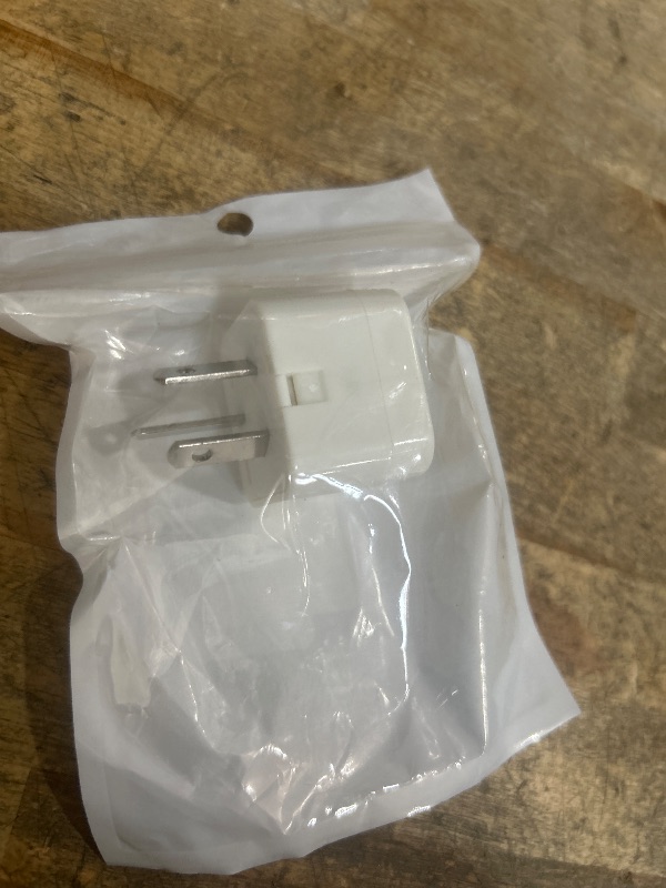 Photo 1 of  - USA to South America Power Adapter Type A & E (White) - Dual Flat/Round Pins, 13A 250V Compact Design for Peru