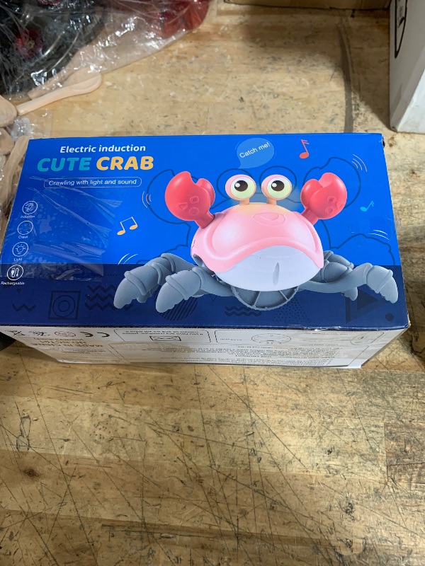 Photo 1 of (UNTESTED) Crawling Crab Baby Toys 3.0, Upgraded Tummy Time Baby Toys 6-12 12-18 Month, Infant Learning Crawl Walking Dancing Crab with Music&Speed Control for 1 2 3 4 5 6+ Girls Year Newborn Birthday Gifts