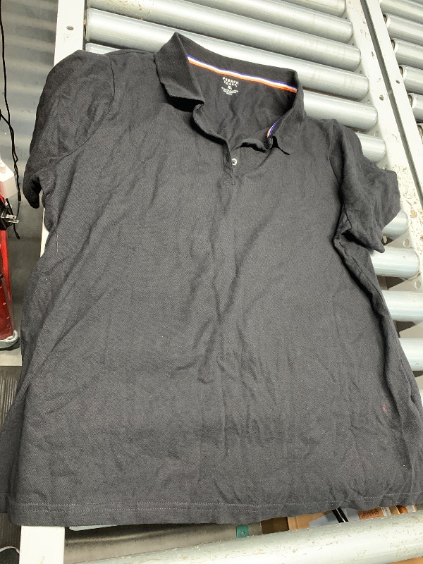 Photo 1 of ***(STOCK PHOTO FOR REFERENCE ONLY/ SEE NOTES)***VICHYIE Womens Short Sleeve Shirts Collared V Neck Slim Fitted Summer Ribbed Knit Tshirt Polo Tops Black XL