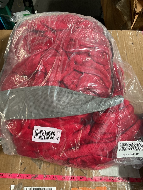 Photo 1 of (USED/FAIR) (BAGGED) Bare Home Fleece Blanket - Full/Queen - Ultra-Soft Lightweight for Bed, Sofa, and Couch - Luxury Microplush - Cozy Warm Blanket (Full/Queen, Red)