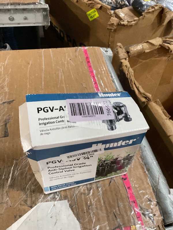 Photo 1 of ***(PARTS ONLY/MAJOR DAMAGE/ NON FUNCTIONAL)***Hunter PGV-ASV 3/4" Anti-Siphon Irrigation Valve with Flow Control, Reinforced Nylon Bonnet, Leak-Free Diaphragm, 3/4" FPT, DC Solenoid Compatible, Professional Grade Sprinkler Valve