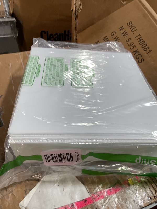 Photo 1 of (USED/FAIR) Amazon Basics 3 Ring Binders, 3 Inch, 2 Pack, D-Ring Organizer for School, Home Office, White
