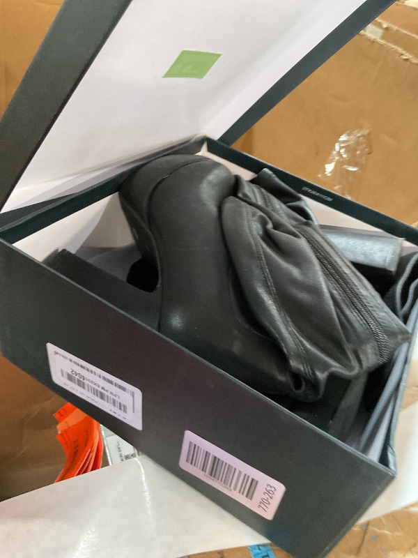 Photo 1 of ***(HEAVILY USED/ MINOR DAMAGE)***Modatope Black Platform Boots for Women Knee High Chunky Heel Womens Boots Heeled Rounded Toe Tall Boots with Side Zipper Size 7.5