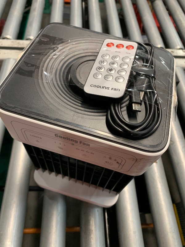 Photo 1 of (see all images) Portable Air Conditioners for Bedroom, Dual Motor Evaporative Air Cooler with 3 Speeds & 3 Mist, 7 Color Night Light Cooling Fan 