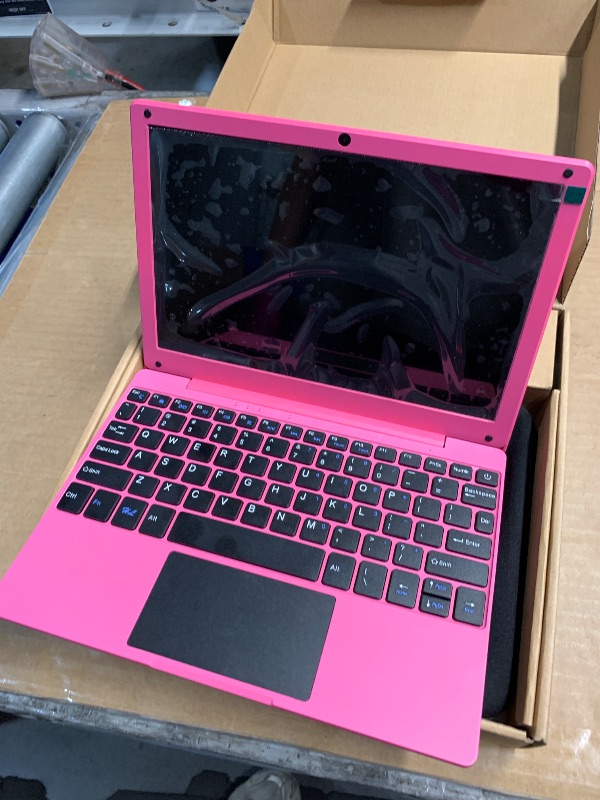 Photo 1 of HBESTORE 10.1Inch Laptop,Quad-Core Processor with Android 12.0 OS,2GB RAM,64GB EMMC,Built-in Camera, WiFi,USB Interface,Tpye-C Charging for Learning and Entertainment (Pink 2GB+64GB)
