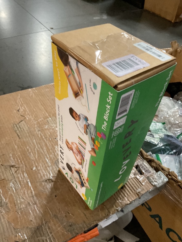 Photo 1 of LOVEVERY | The Block Set | Solid Wood Building Blocks and Shapes + Wooden Storage Box, 70 Pieces, 18 Colors, 20+ Activities, Toddler Block Set and Converts into a Pull Car, Ages 12 to 48+ months