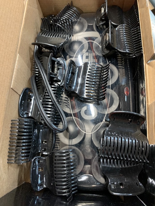Photo 1 of (see all images) Conair Hot Rollers for Long, Medium & Short Hair, 12 Jumbo 1 ½" Heated Hair Rollers with Clips, Hot Curlers for Women