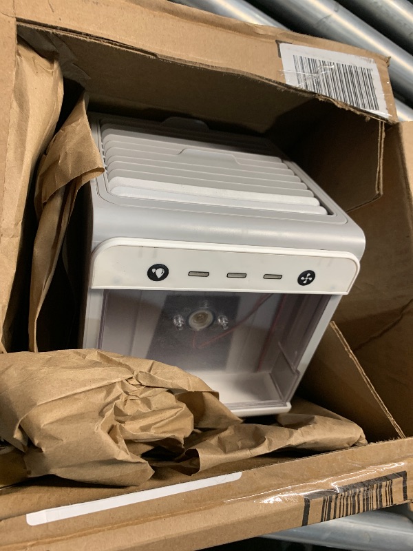 Photo 1 of ***(USED/ UNABLE TO TEST)***Portable Air Conditioner, Upgraded Mini Personal Anti-leakage Water Ice Cooling Air Cooler Fan with 3 Speeds, Small for Room Bedroom Office Home Tent Whitegrey2