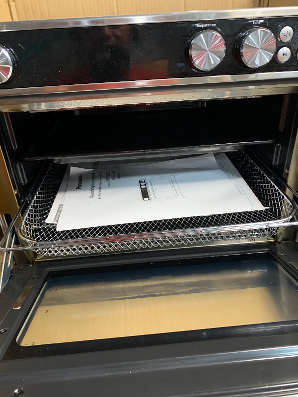 Photo 1 of (used)(see all images) Panasonic FlashXpress Family Size Air Fryer Toaster Oven Combo, 11 Cooking Functions