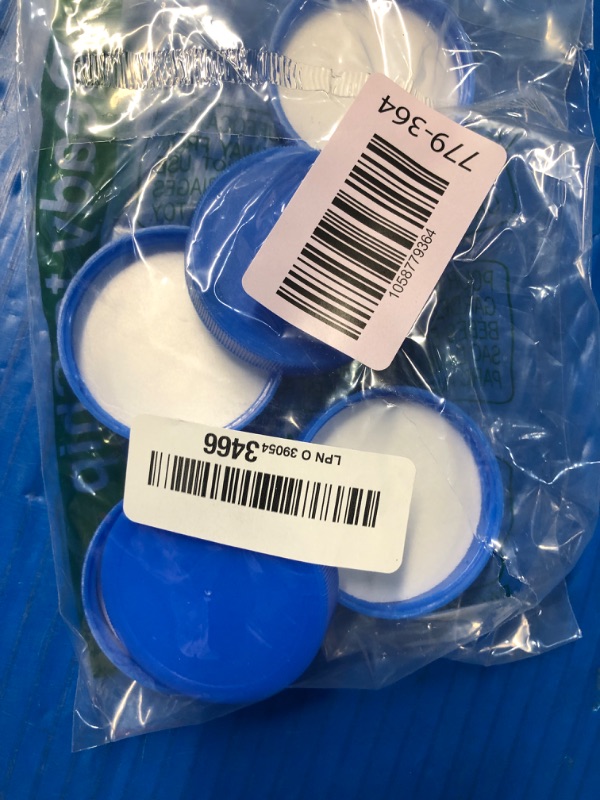 Photo 1 of (6-Pack) Calvana 53mm Reusable Water Jug Caps, Lids for 3 and 5 Gallon Water Jug, Water Bottle Cover Screw Top, Compatible with American Maid Plastic Water Bottles and Jugs Ranging, PP Material, Blue