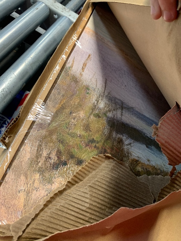 Photo 1 of crmotu Beach Framed Wall Art, Coastal Landscape Canvas Prints, Ocean Wave Vintage Wall Decor, Nature Scenery Rustic Wall Paintings for Living Room Bedroom Bathroom Kitchen Decorations 20x30in