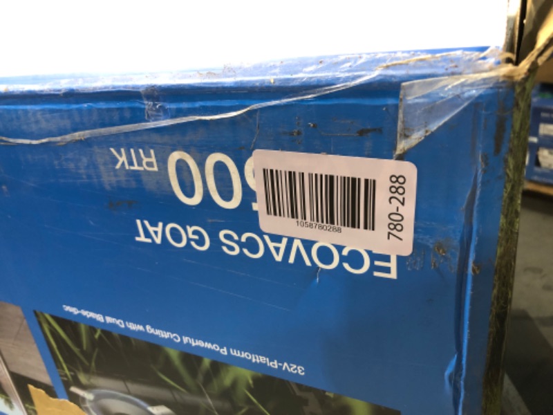 Photo 1 of * PREV CUSTOMER STATES NO FUNCTIONALITY* ** PARTS ONLY ** 
ECOVACS Goat A2500 RTK Robot Lawn Mower, Lidar-Enhanced RTK+Vision Navigation, Auto-Mapping, Dual Blades, Edge Precision Mowing, Perimeter Wire-Free, Suitable for 5/8 Acres Lawn, 50% Slope Capabil