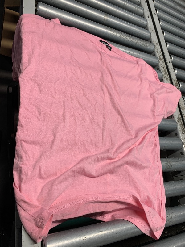 Photo 1 of (SMALL) (BAGGED) Eniloyal Off The Shoulder Tops for Women Short Sleeve Trendy T Shirts Loose Batwing Summer Going Out Oversized Blouse Tunic Pink SMALL