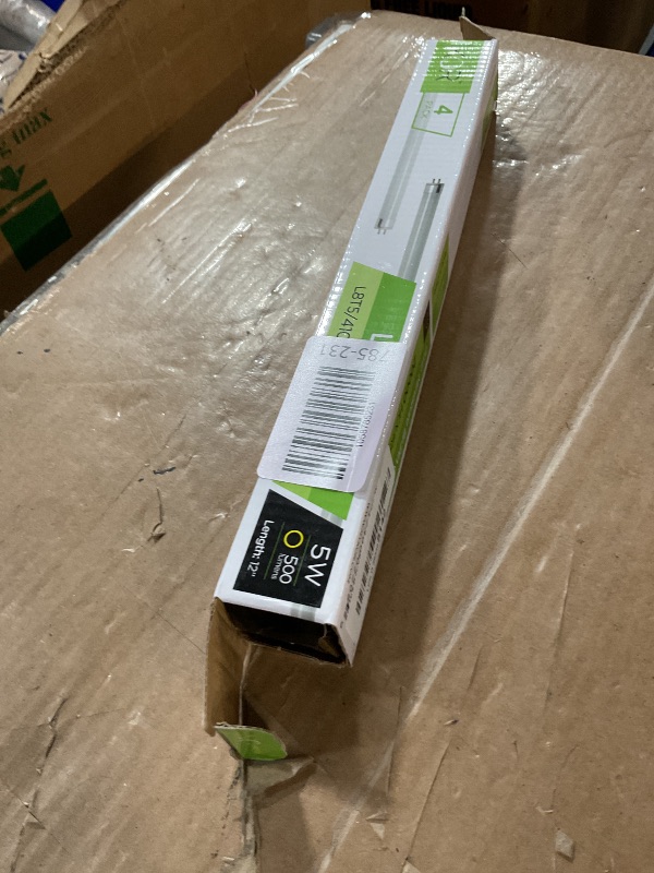 Photo 1 of (Pack of 4) LED Direct Replacement F8T5/CW - T5 - 5 Watt - 12" - 500 Lumens - Super Long Life Light Bulbs - by KOR (Cool White (4100K))