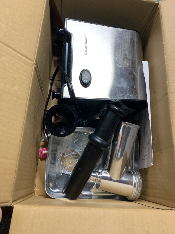 Photo 1 of ***(PARTS ONLY/ MAJOR DAMAGE/ NON FUNCTIONAL)***KEENSTAR 3000W Max Heavy Duty Electric Meat Grinder with Sausage Stuffer Maker & Kubbe Kit, Food Grinder with Blade & 3 Plates, Stainless Steel Meat Mincer Machine for Home Kitchen Use