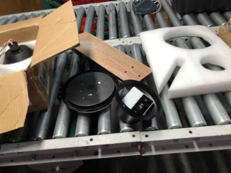 Photo 1 of ***USED - LIKELY MISSING PARTS - SEE PICTURES***
KENSID 52 Inch Ceiling Fans with Lights and Remote,Low Profile Flush Mount Modern Black Ceiling Fan with Light, 5 Blades,Dimmable LED Light,6 Speed DC Motor,Indoor Outdoor Ceiling Fan for Bedroom