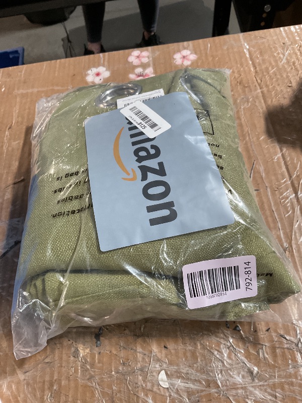 Photo 1 of ***(PARTIAL SET/ ONLY 1 PANEL)***BGment Curtains 63 Inch Length 2 Panels Set for Bedroom, Grommet Thick Linen Look Burlap Textured Light Filtering Privacy Window Drapes for Farmhouse Living Room, 52 x 63 Inch, Olive Green