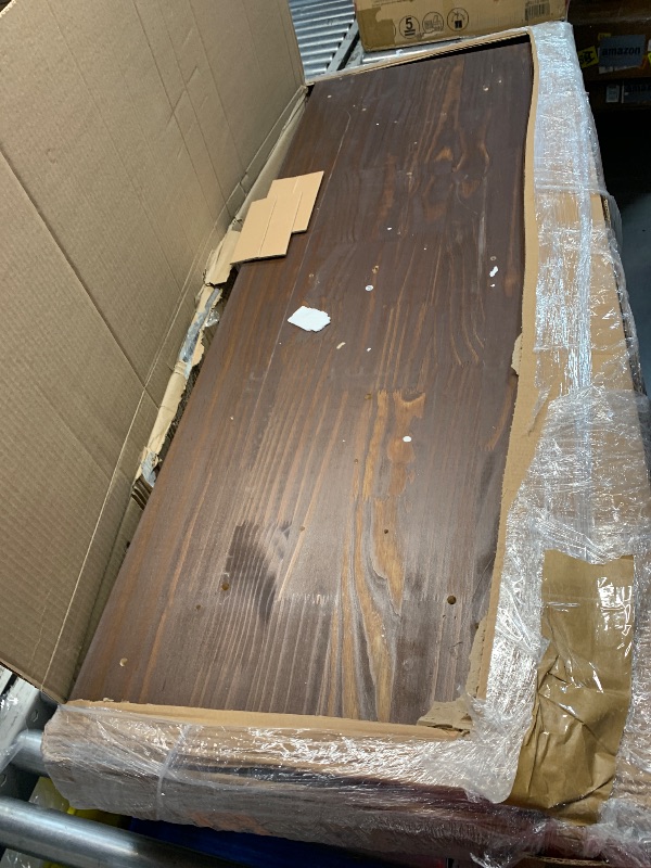 Photo 1 of **************MINOR DAMAGE, MISSING HARDWARE****************
Walker Edison Sloane 6-Drawer Groove Handle Solid Wood Dresser, 52 Inch, Walnut