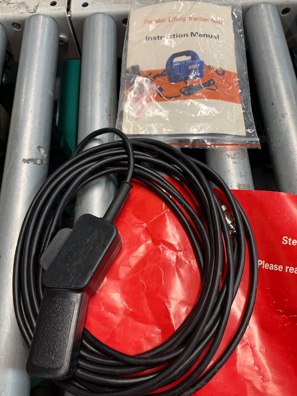 Photo 1 of (broken sold for parts) UwinVwin 3-in-1 Electric Hoist Winch – 1100lbs Capacity, 1500W, 110V/120V, 22.9ft Lifting Height, 16ft/min Speed, Wired & Wireless Remote Control