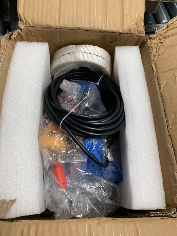 Photo 1 of (broken sold for parts) UwinVwin 3-in-1 Electric Hoist Winch – 1100lbs Capacity, 1500W, 110V/120V, 22.9ft Lifting Height, 16ft/min Speed, Wired & Wireless Remote Control
