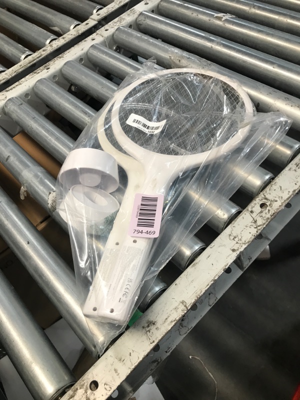 Photo 1 of ***(PARTS ONLY/ MAJOR DAMAGE/ NON FUNCTIONAL)***YISSVIC Electric Fly Swatter 4000V Bug Zapper Racket Dual Modes Mosquito Killer with Purple Mosquito Light Rechargeable for Indoor Home Office Backyard Patio Camping
