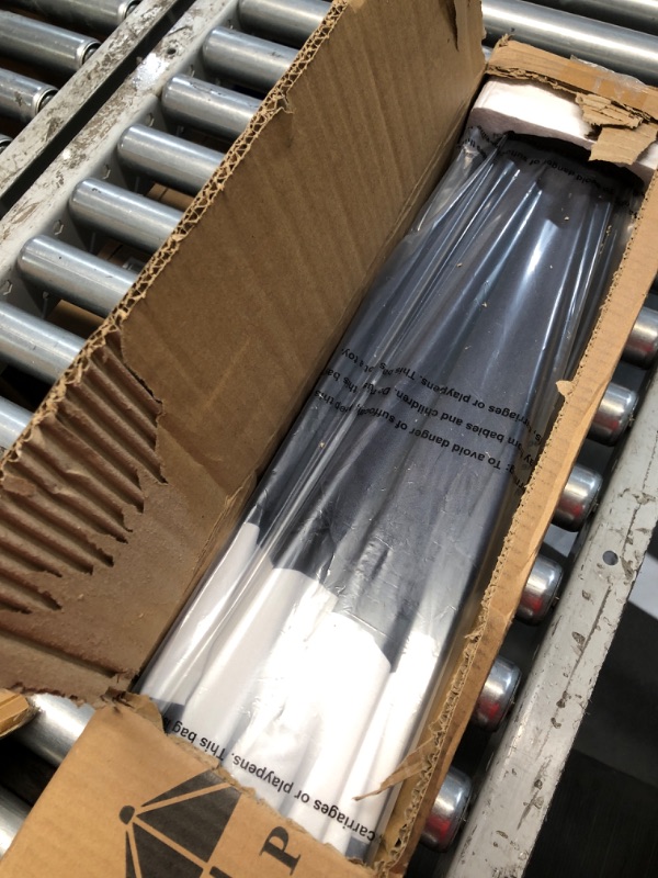 Photo 1 of (used item) Blissun 9 ft Solar Umbrella 32 LED Lighted Patio Umbrella Table Market Umbrella with Tilt and Crank Outdoor Umbrella for Garden