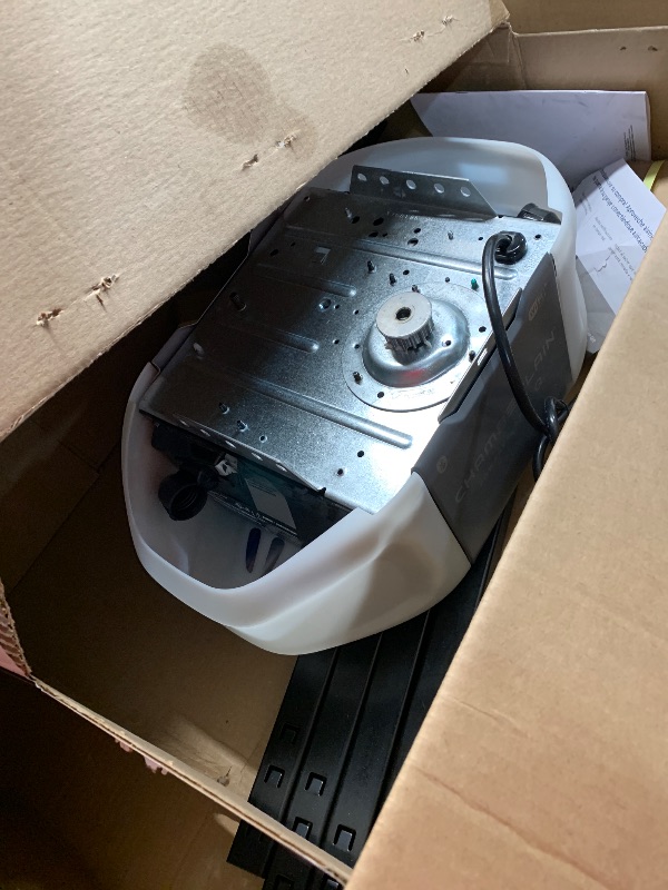 Photo 1 of (item sold for parts only) CHAMBERLAIN B2401 Smart Quiet Belt Drive Garage Door Opener, Gray