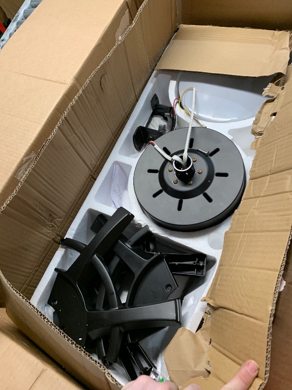 Photo 1 of ***(PARTS ONLY/ NON FUNCTIONAL)***Depuley 72-Inch Ceiling Fan with Light: Modern 8-Blade Walnut and Black Indoor Outdoor Fans with Remote App Control Dimmable Light - Ultra Quiet DC Motor Reversible 6 Speed Timer