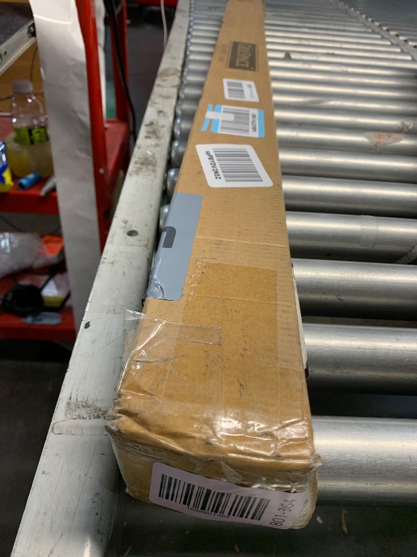 Photo 1 of ***(PARTS ONLY/ MISSING PARTS/ NON FUNCTIONAL)***Heavy Duty Double Curtain Rods with Cylindrical Cap Finials - 72 to 144' Telescoping Rods, 1 Inch Diameter Front, 5/8 Inch Diameter Back - Matte Black