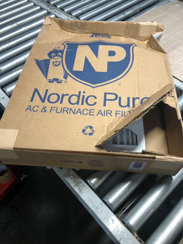 Photo 1 of (MINOR DENTS) Nordic Pure 16x25x1 (Actual Size: 15 1/2 x 24 1/2 x 3/4) Pleated MERV 8 Air Filters 4 Pack
