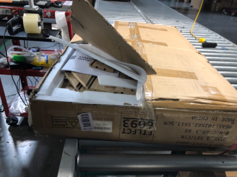 Photo 1 of YITAHOME LED Coffee Tables for Living Room, Fluted Farmhouse Coffee Table with Storage 4 Drawers and Open Compartment, Modern Rectangle Coffee Tables Small Wood Tables for Home Decor, Natural Oak