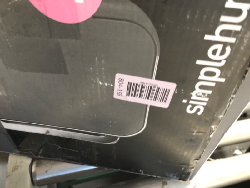 Photo 1 of simplehuman 45L Kitchen Step Trash Can with Liner Pocket Stainless Steel with Fingerprint Proof Finish, Gray Plastic Soft Close Lid