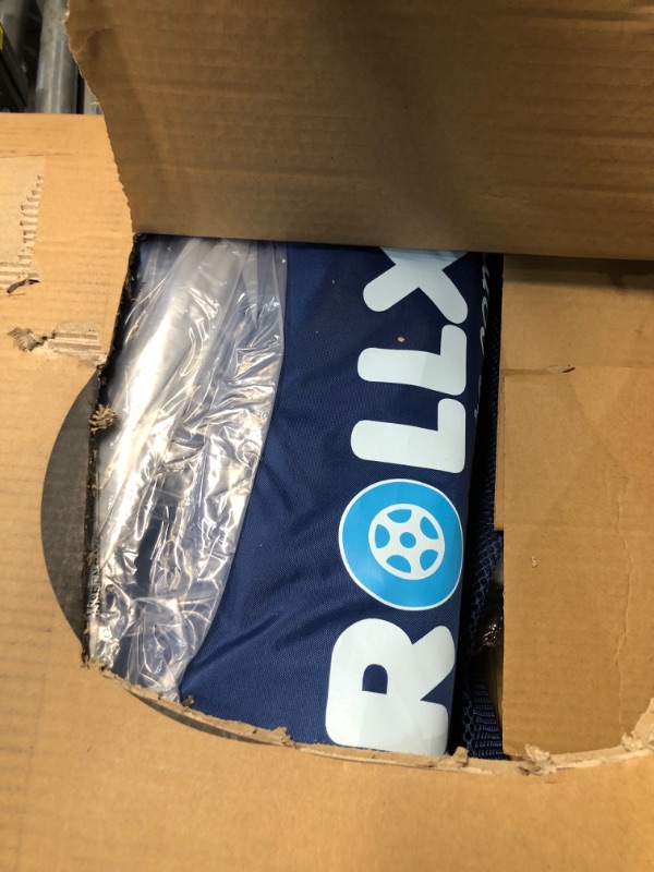 Photo 1 of RollX Foldable Storage Wagon with 4 Balloon Wheels, Rear 13 Inch & Front 7 Inch Beach Tires (Pump Included) - Blue