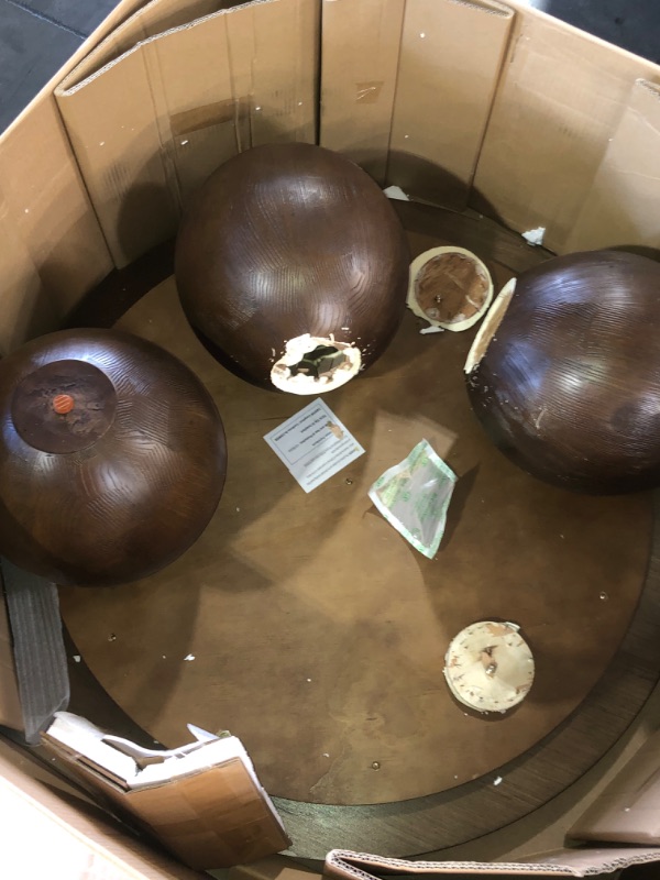 Photo 1 of (DAMAGES SHOWN//READ NOTES)***TRUCK OR TRAILER PICKUP ONLY***
Meridian Furniture 99082Brown-CT Fitch Collection Art Deco Coffee Table with Rich Brown Walnut Finish, Oak Veneer, 39" W x 39" D x 15" H, Brown
