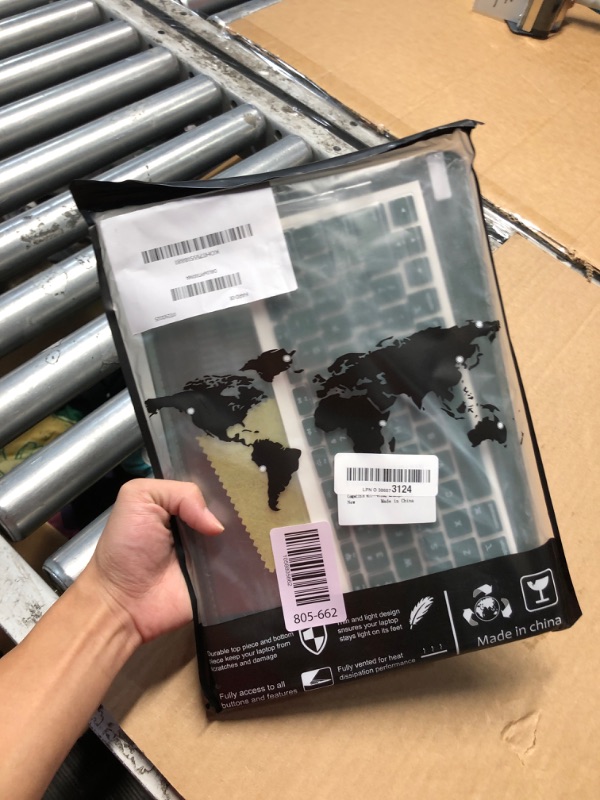Photo 1 of (used/fair) B BELK Compatible with MacBook Air 13 inch Case 2022 2021 2020 2019 2018 A2337 M1 A2179 A1932, Matte Plastic Hard Shell Case for MacBook Air 13.3 inch +Keyboard Cover+Screen Protector, Midnight Green