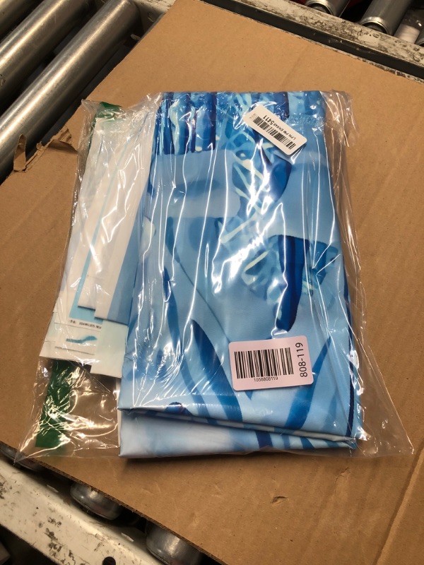 Photo 1 of 10x8FT Castle Backdrop Winter Wonderland Ice Castle Photography Backdrop Blue Ice Snowflake Background Winter Snow Landscape for Princess Girl Baby Shower Kids Birthday Party