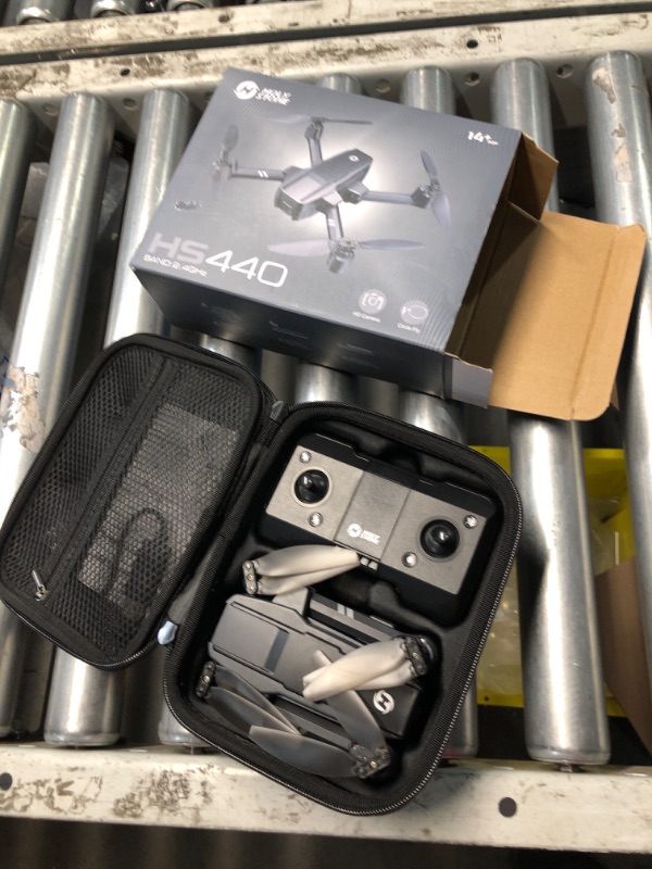 Photo 1 of ***(USED/ UNABLE TO TEST)***Holy Stone HS440 Foldable FPV Drone with 1080P WiFi Camera for Adult Beginners and Kids; Voice Gesture Control RC Quadcopter with Modular Battery for long flight time, Auto Hover, Carrying Case