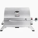 Photo 1 of (see all images) Royal Gourmet GT1001 Stainless Steel Portable Grill, 10000 BTU BBQ Tabletop Gas Grill with Folding Legs and Lockable Lid, Outdoor Camping, Deck and Tailgating, Silver